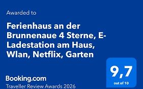 Ferienhaus an der Brunnenaue 4 Sterne, E-Ladestation am Haus, Wlan, Netflix, Garten